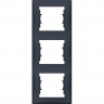 3-постовая рамка SCHNEIDER ELECTRIC SEDNA, вертикальная, ГРАФИТ SDN5801370