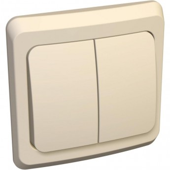2-клавишный выключатель SCHNEIDER ELECTRIC ЭТЮД 10 АХ, КРЕМОВЫЙ, Россия