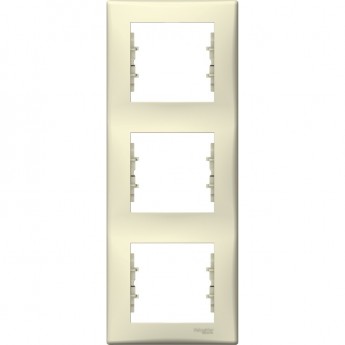 3-постовая рамка SCHNEIDER ELECTRIC SEDNA, вертикальная, БЕЖЕВЫЙ