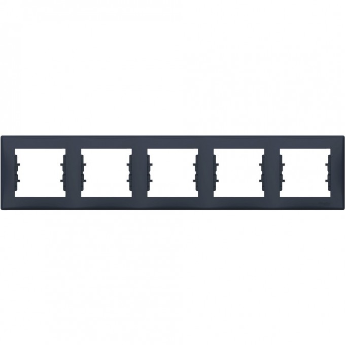 5-постовая рамка SCHNEIDER ELECTRIC SEDNA, горизонтальная, ГРАФИТ SDN5800970