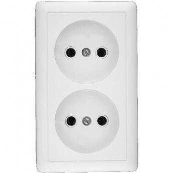 Розетка двойная SCHNEIDER ELECTRIC ХИТ О/У, без заземления без шторок 16А, 250В, белый, Россия Розетка двойная SCHNEIDER ELECTRIC ХИТ О/У, без заземления без шторок 16А, 250В, белый, Россия