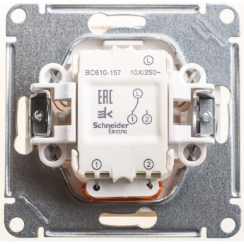 1-клавишный переключатель SCHNEIDER ELECTRIC W59 с подсветкой 10АХ, механизм, СОСНА