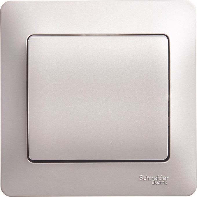 1-клавишный выключатель SCHNEIDER ELECTRIC GLOSSA, сх.1, 10АХ, в сборе, ПЛАТИНА GSL001212