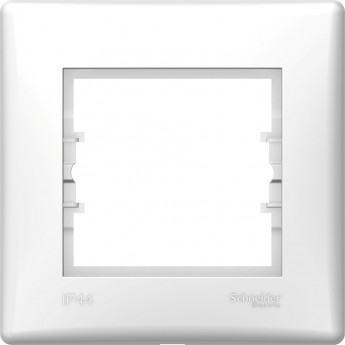 1-постовая рамка SCHNEIDER ELECTRIC SEDNA, горизонтальная IP44, БЕЛАЯ