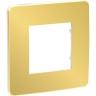 1-постовая рамка SCHNEIDER ELECTRIC UNICA STUDIO, ЗОЛОТО/белый NU280259