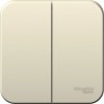 2-клавишный выключатель SCHNEIDER ELECTRIC BLANCA 10А, 250B, МОЛОЧНЫЙ BLNVA105002