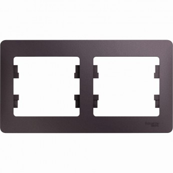2-постовая рамка SCHNEIDER ELECTRIC GLOSSA, горизонтальная, СИРЕНЕВЫЙ ТУМАН