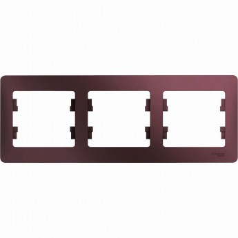 3-постовая рамка SCHNEIDER ELECTRIC GLOSSA, горизонтальная, БАКЛАЖАНОВЫЙ 3-постовая рамка SCHNEIDER ELECTRIC GLOSSA, горизонтальная, БАКЛАЖАНОВЫЙ