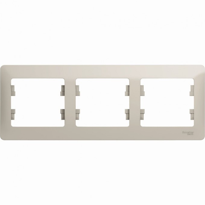 3-постовая рамка SCHNEIDER ELECTRIC GLOSSA, горизонтальная, МОЛОЧНЫЙ GSL000903