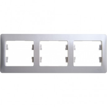 3-постовая рамка SCHNEIDER ELECTRIC GLOSSA, горизонтальная, ПЕРЛАМУТР