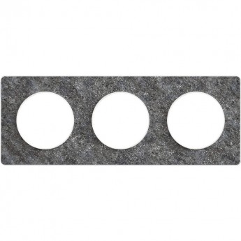 3-постовая рамка SCHNEIDER ELECTRIC ODACE, универсальная, ЧЕРНЫЙ ФОСФОР