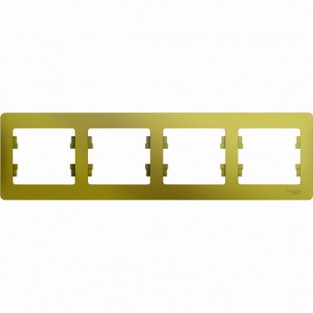 4-постовая рамка SCHNEIDER ELECTRIC GLOSSA, горизонтальная, ФИСТАШКОВЫЙ