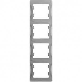 4-постовая рамка SCHNEIDER ELECTRIC GLOSSA, вертикальная, АЛЮМИНИЙ 4-постовая рамка SCHNEIDER ELECTRIC GLOSSA, вертикальная, АЛЮМИНИЙ