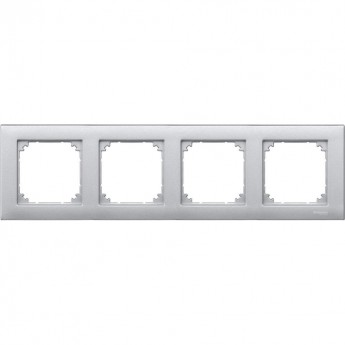 4-постовая рамка SCHNEIDER ELECTRIC MERTEN M-PLAN, АЛЮМИНИЙ SM