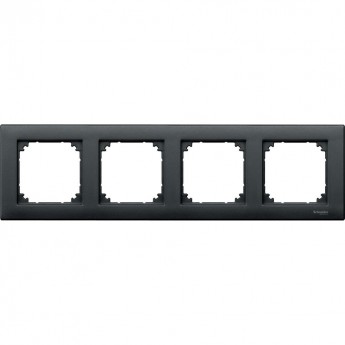 4-постовая рамка SCHNEIDER ELECTRIC MERTEN M-PLAN, АНТРАЦИТ SM