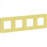 4-постовая рамка SCHNEIDER ELECTRIC UNICA STUDIO, зеленое яблоко/бежевый NU280812