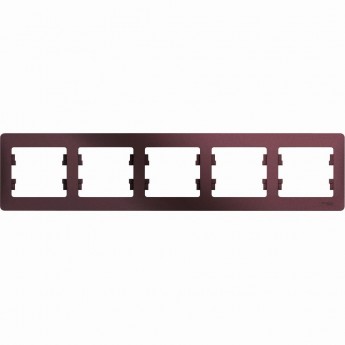 5-постовая рамка SCHNEIDER ELECTRIC GLOSSA, горизонтальная, БАКЛАЖАНОВЫЙ