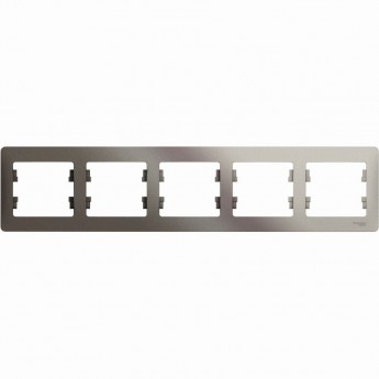 5-постовая рамка SCHNEIDER ELECTRIC GLOSSA, горизонтальная, ПЛАТИНА 5-постовая рамка SCHNEIDER ELECTRIC GLOSSA, горизонтальная, ПЛАТИНА