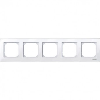 5-постовая рамка SCHNEIDER ELECTRIC MERTEN M-PLAN, АКТИВНЫЙ БЕЛЫЙ, SM