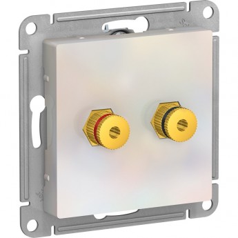 Аудиорозетка SCHNEIDER ELECTRIC ATLASDESIGN двухместная, ЖЕМЧУГ