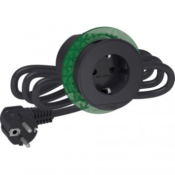 Блок розеточный SCHNEIDER ELECTRIC UNICA SYSTEM+ розетка 1х (2К+З) АНТРАЦИТ