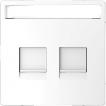 Центральная накладка SCHNEIDER ELECTRIC MERTEN D-LIFE для 2-х модульных разъемов, БЕЛ. ЛОТОС