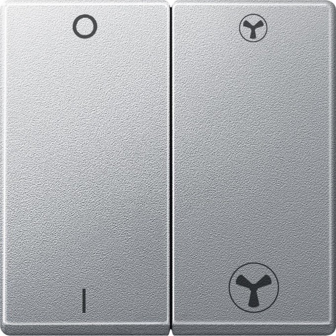 Клавиша двойная MERTEN для механизма выключателя вентилятора, АЛЮМИНИЙ, SM MTN435060