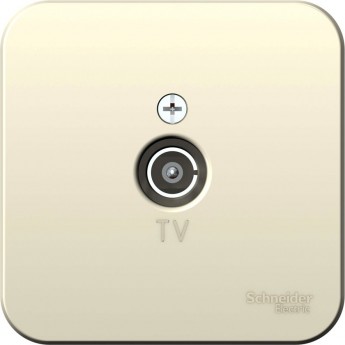 Коннектор ТВ SCHNEIDER ELECTRIC BLANCA с изолирующей пластиной, МОЛОЧНЫЙ