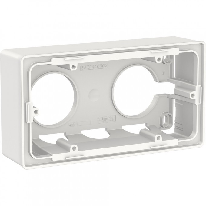 Коробка для открытой установки SCHNEIDER ELECTRIC UNICA NEW, 2-постовая, белый NU800418