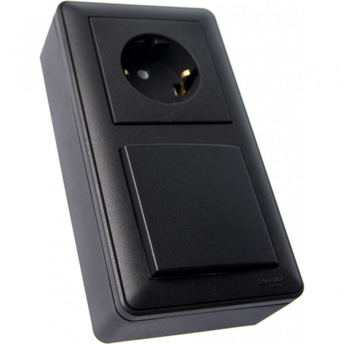 Коробка SCHNEIDER ELECTRIC W59 подъемная для наружного монтажа с рамкой 2-местная, ЧЕРНЫЙ БАРХАТ KP-252-68