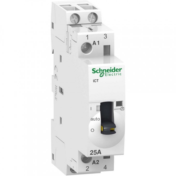 Модульный контактор с ручным управлением SCHNEIDER ELECTRIC ACTI9 iCT25A 2Н A9C21732