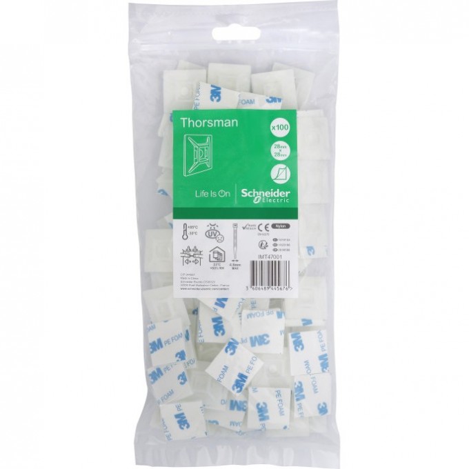 Площадка для кабельных стяжек SCHNEIDER ELECTRIC THORSMAN до 4,8мм IMT47001