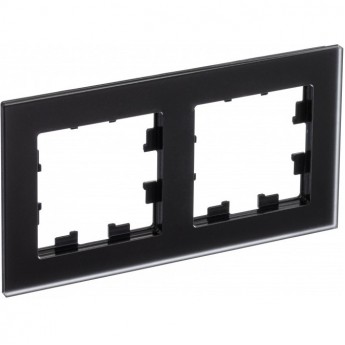 Рамка 2-постовая SCHNEIDER ELECTRIC ATLASDESIGN NATURE, матовое органическое стекло черный Рамка 2-постовая SCHNEIDER ELECTRIC ATLASDESIGN NATURE, матовое органическое стекло черный