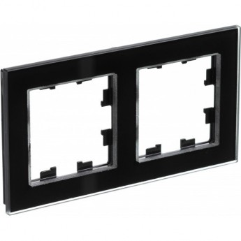 Рамка 2-постовая SCHNEIDER ELECTRIC ATLASDESIGN NATURE, органическое стекло черный Рамка 2-постовая SCHNEIDER ELECTRIC ATLASDESIGN NATURE, органическое стекло черный