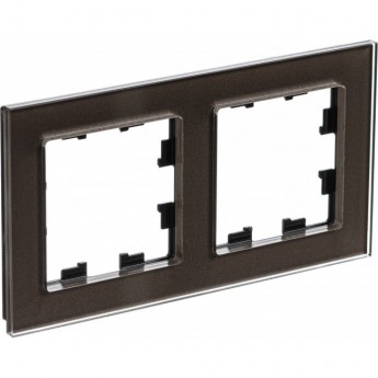 Рамка 2-постовая SCHNEIDER ELECTRIC ATLASDESIGN NATURE, органическое стекло мокко