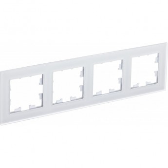 Рамка 4-постовая SCHNEIDER ELECTRIC ATLASDESIGN NATURE, матовое органическое стекло белый