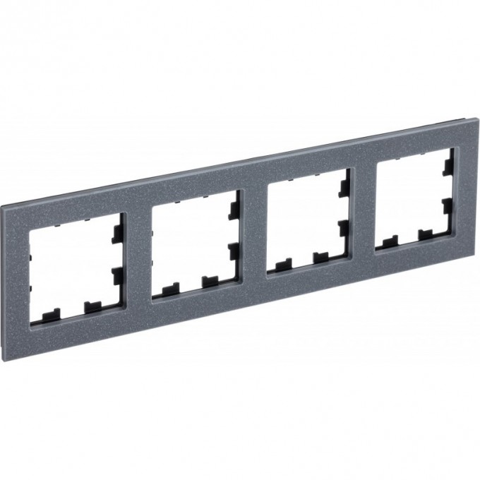 Рамка 4-постовая SCHNEIDER ELECTRIC ATLASDESIGN NATURE, мрамор айс грей ATN343204