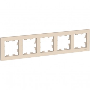 Рамка 5-постовая SCHNEIDER ELECTRIC ATLASDESIGN бежевый Рамка 5-постовая SCHNEIDER ELECTRIC ATLASDESIGN бежевый