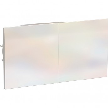 Розетка двойная SCHNEIDER ELECTRIC ATLASDESIGN с заземлением, со шторками, с крышками, жемчуг