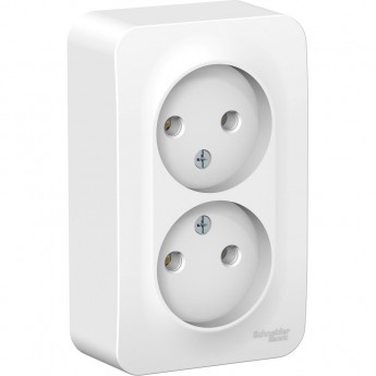 Розетка двойная SCHNEIDER ELECTRIC BLANCA без заземления, без шторок, 16А, 250В, белый Розетка двойная SCHNEIDER ELECTRIC BLANCA без заземления, без шторок, 16А, 250В, белый