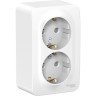 Розетка двойная SCHNEIDER ELECTRIC BLANCA с заземлением, со шторками, с монтажной пластиной, 16А, 250В, белый BLNRA011221