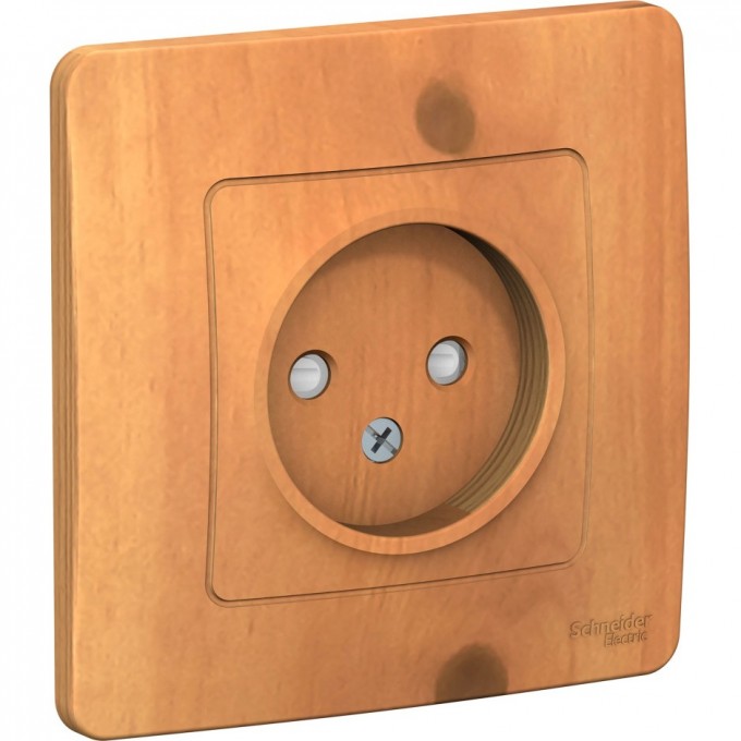 Розетка одинарная SCHNEIDER ELECTRIC BLANCA без заземления, со шторками, 16А, 250В, ЯСЕНЬ BLNRS000115