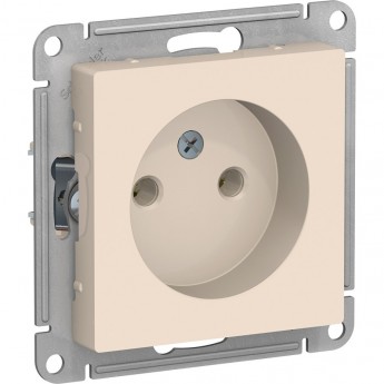 Розетка SCHNEIDER ELECTRIC ATLASDESIGN без заземления, без шторок, механизм, бежевый
