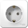 Розетка SCHNEIDER ELECTRIC BLANCA с заземлением, без шторок, 16А, 250В, белый BLNRA010101