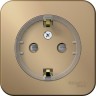 Розетка SCHNEIDER ELECTRIC BLANCA с заземлением, со шторками, (компакт), с изолирующей пластиной, 16А, 250В, титан BLNRA111114