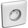 Розетка SCHNEIDER ELECTRIC ЭТЮД С/У без заземления со шторками 16А 250B, белый, Россия PC16-002B