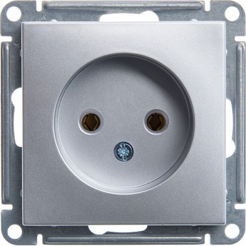 Розетка SCHNEIDER ELECTRIC W59 без заземления без шторок, 16А, механизм, матовый хром