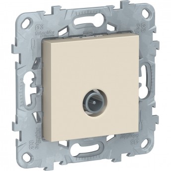 Розетка TV SCHNEIDER ELECTRIC UNICA NEW, проходная, бежевый