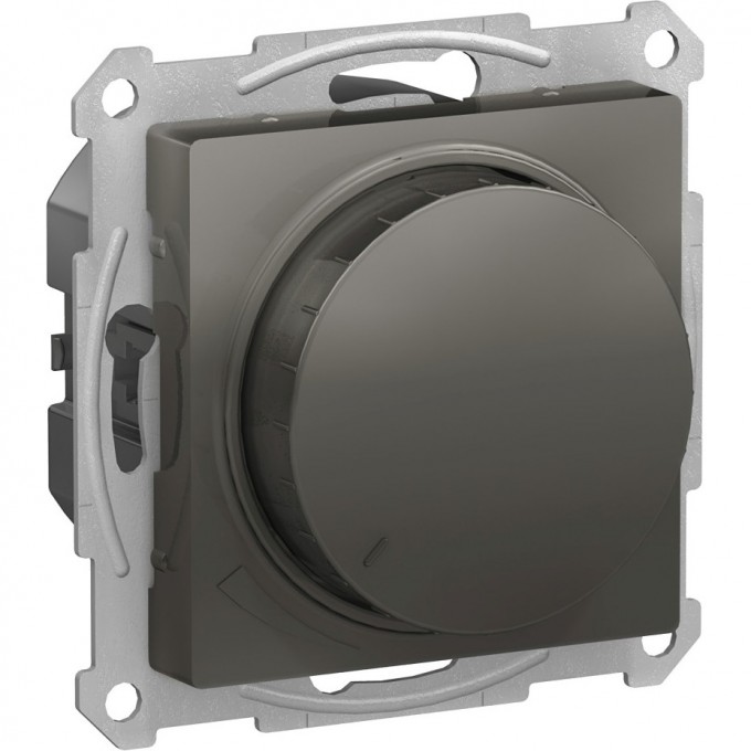 Светорегулятор (диммер) SCHNEIDER ELECTRIC ATLASDESIGN, поворотно-нажимной, LED, RC, 315Вт, механизм, сталь ATN000934