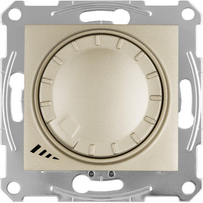 Светорегулятор (диммер) SCHNEIDER ELECTRIC SEDNA поворотно-нажимной, проходной, универсальный, 4-400Вт, титан SDN2201268